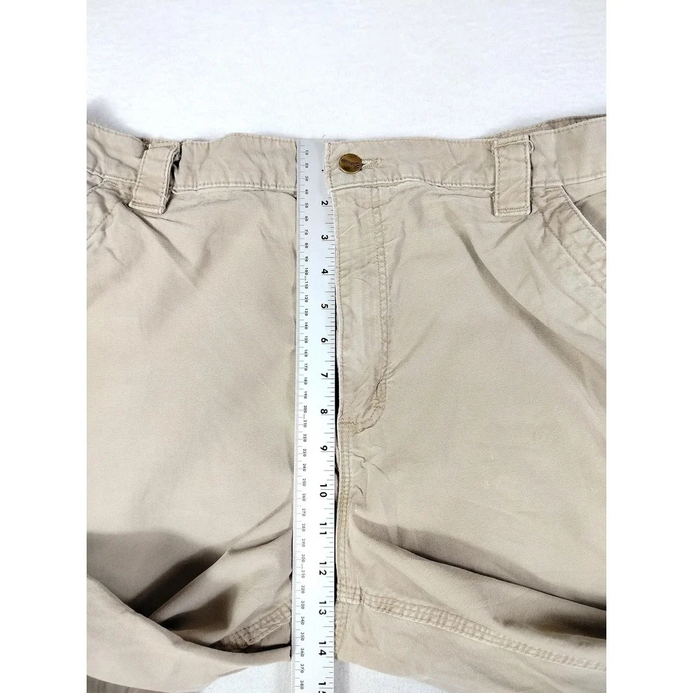 Carhartt Pants Mens 38 Khaki‎ Dungaree Fit Carpenter Workwear Utility
